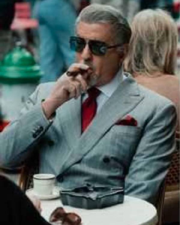 Tulsa King Sylvester Stallone Grey Suit
