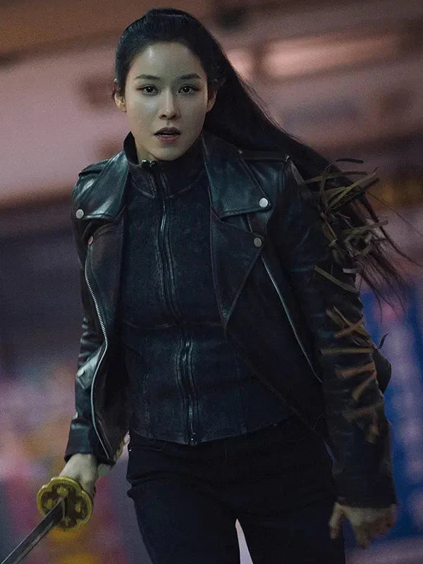 Twelve S01 Lee Joo-bin Black Biker Jacket