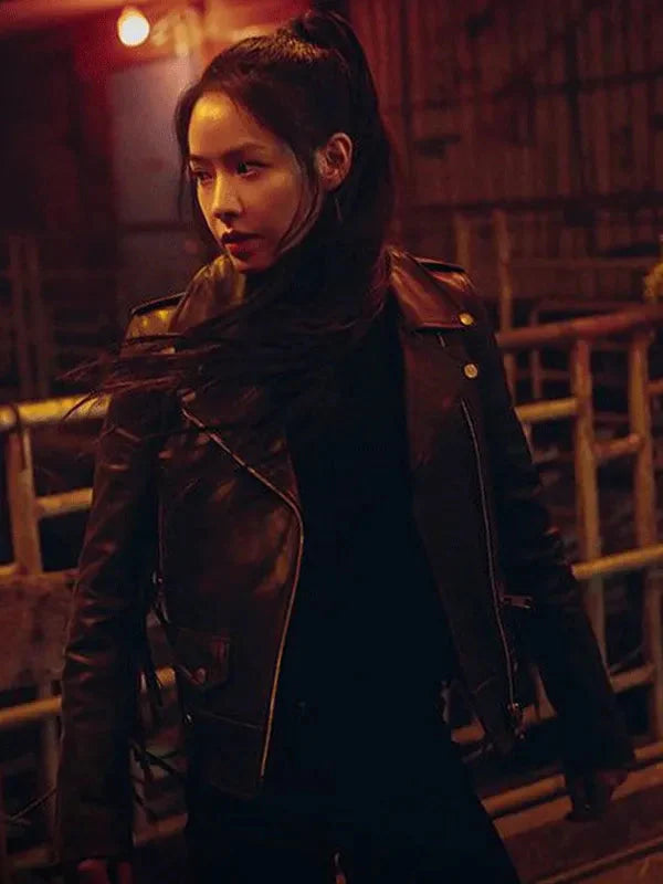 Twelve S01 Lee Joo-bin Black Biker Jacket