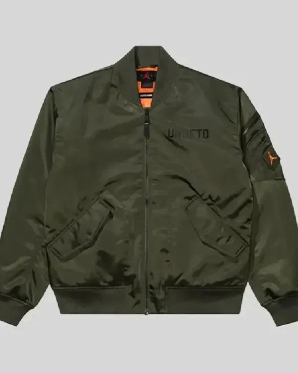 UNDEFEATED X Jordan Khaki Green Bomber Jacket