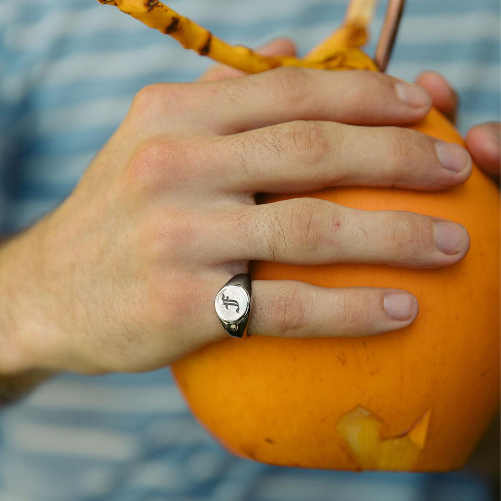 Single Initial Signet Ring