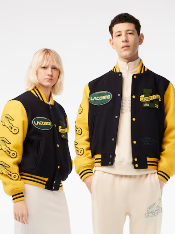 Lacoste Unisex Two-Tone Wool Bomber Jacket