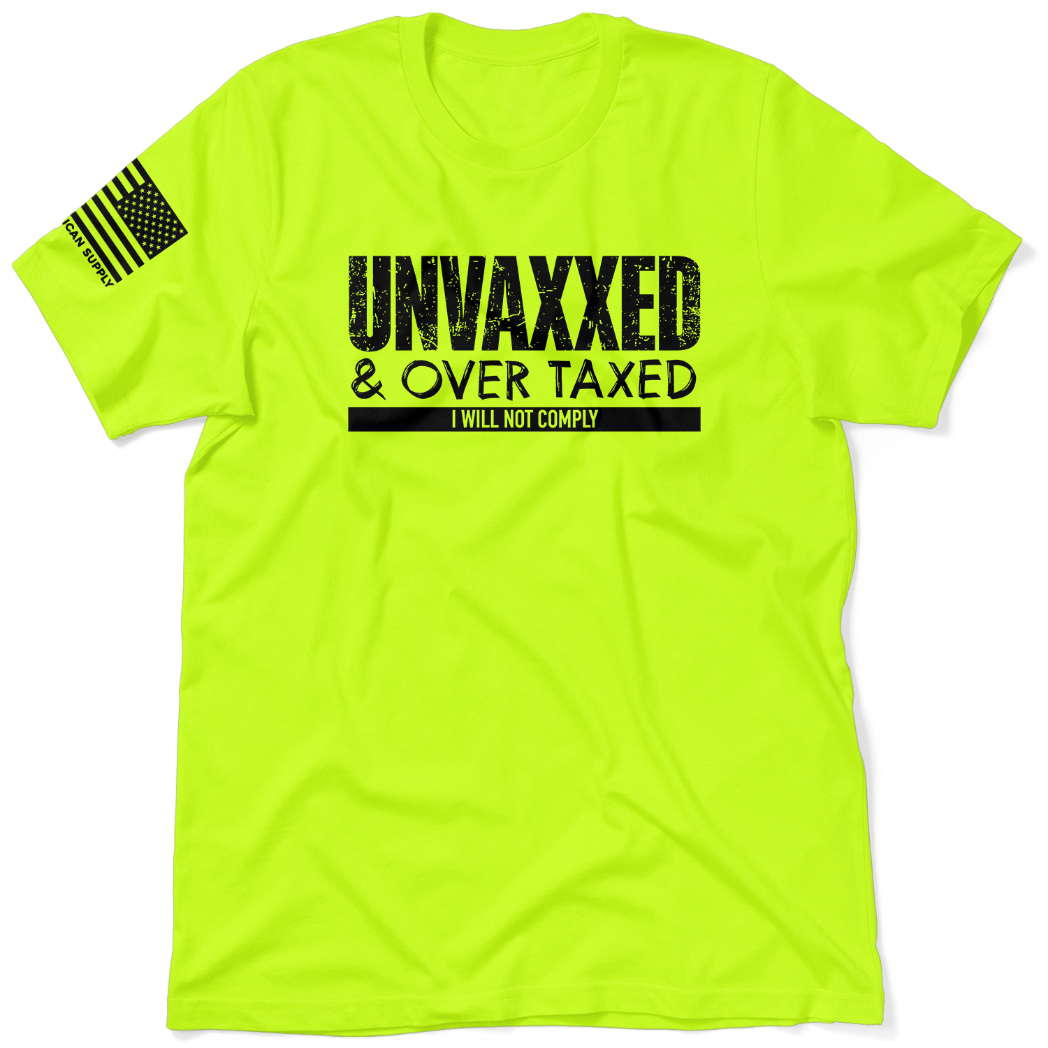 Over Taxxed - Safety Yellow Hi-Vis T-Shirt
