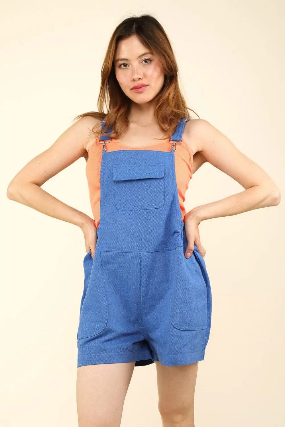 Trendsi Adjustable Overalls Women&amp;#39;s Casual Suspender Jumpsuit w/ Pockets