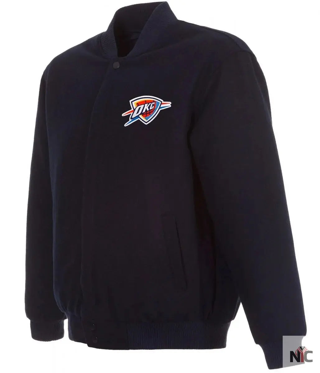 Varsity Oklahoma City Thunder Navy Blue Wool Jacket