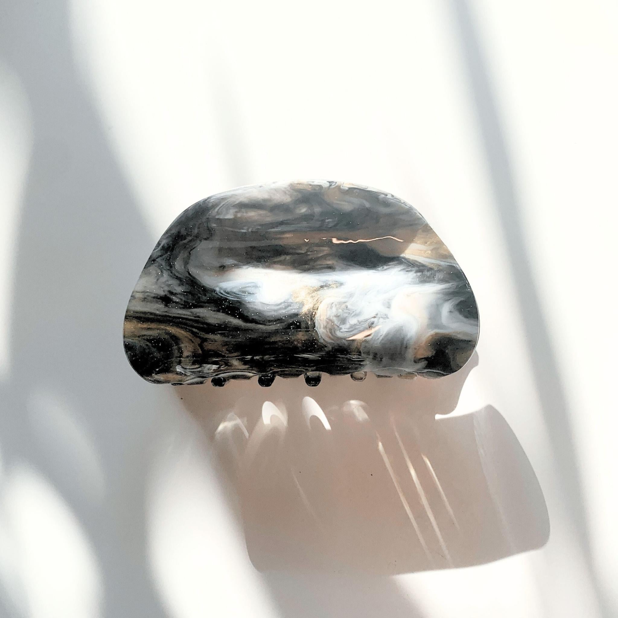 Velvet Claws Black Nebula Hair Clip  | Claw Clip in Velvet Travel Bag