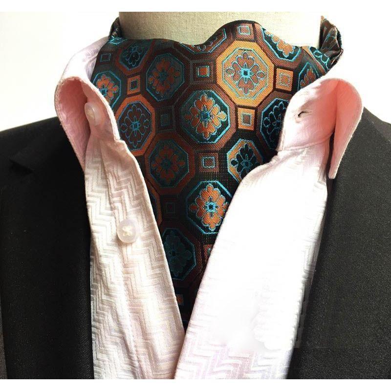 Vintage Bleu Silk Ascot/Cravat Tie