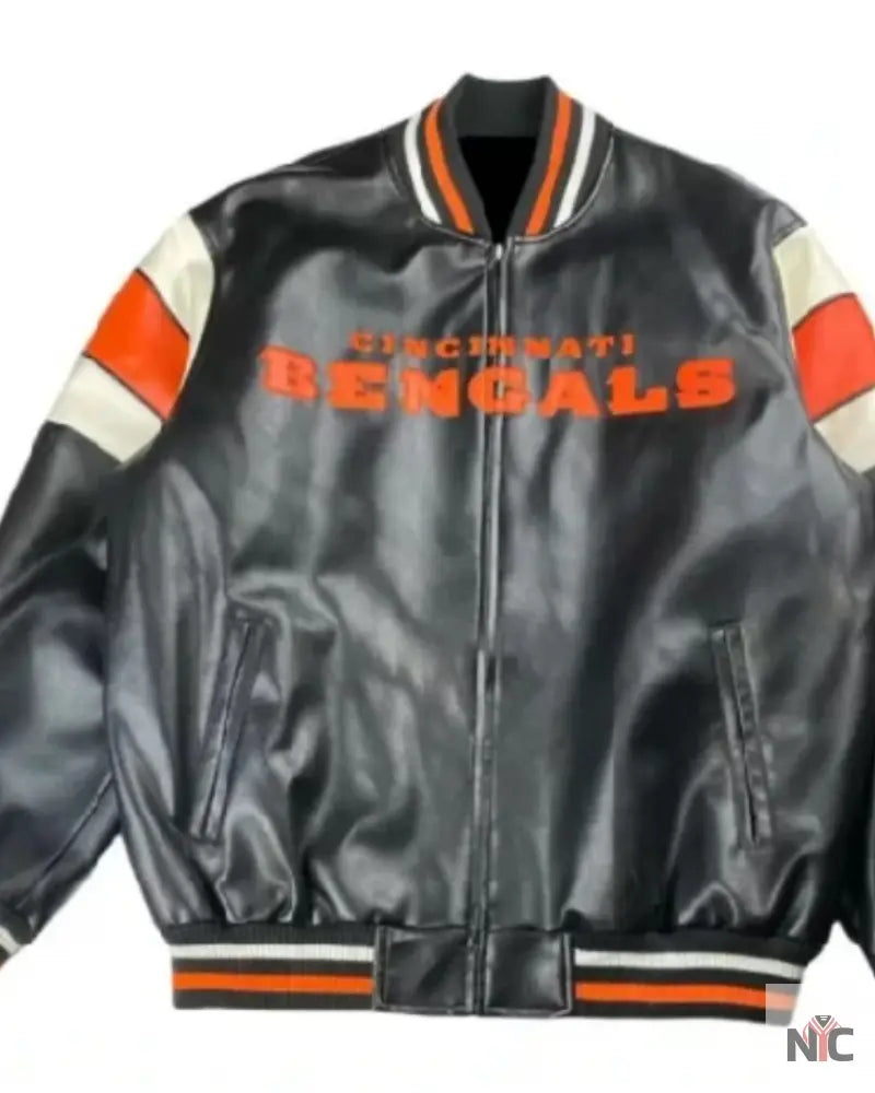 Vintage NFL Cincinnati Bengals Football Leather Jacket