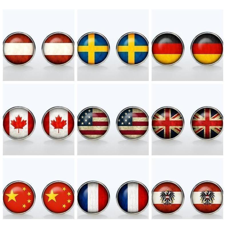 Vintage World National Flags Cufflinks