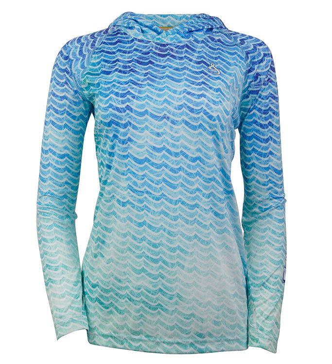 Women&amp;#39;s Waves L/S UV Fishing Hoodie
