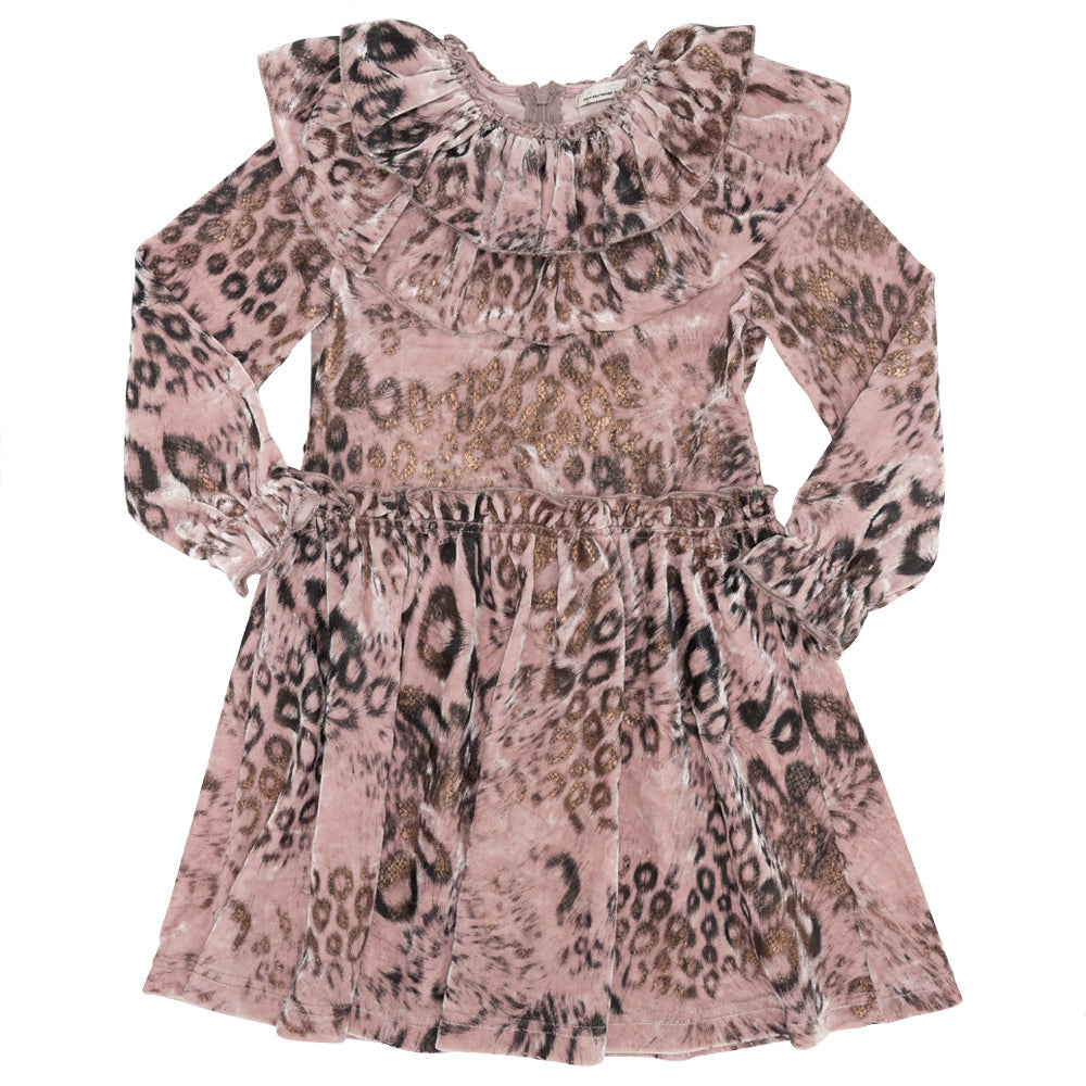 Velour Animal Print Dress