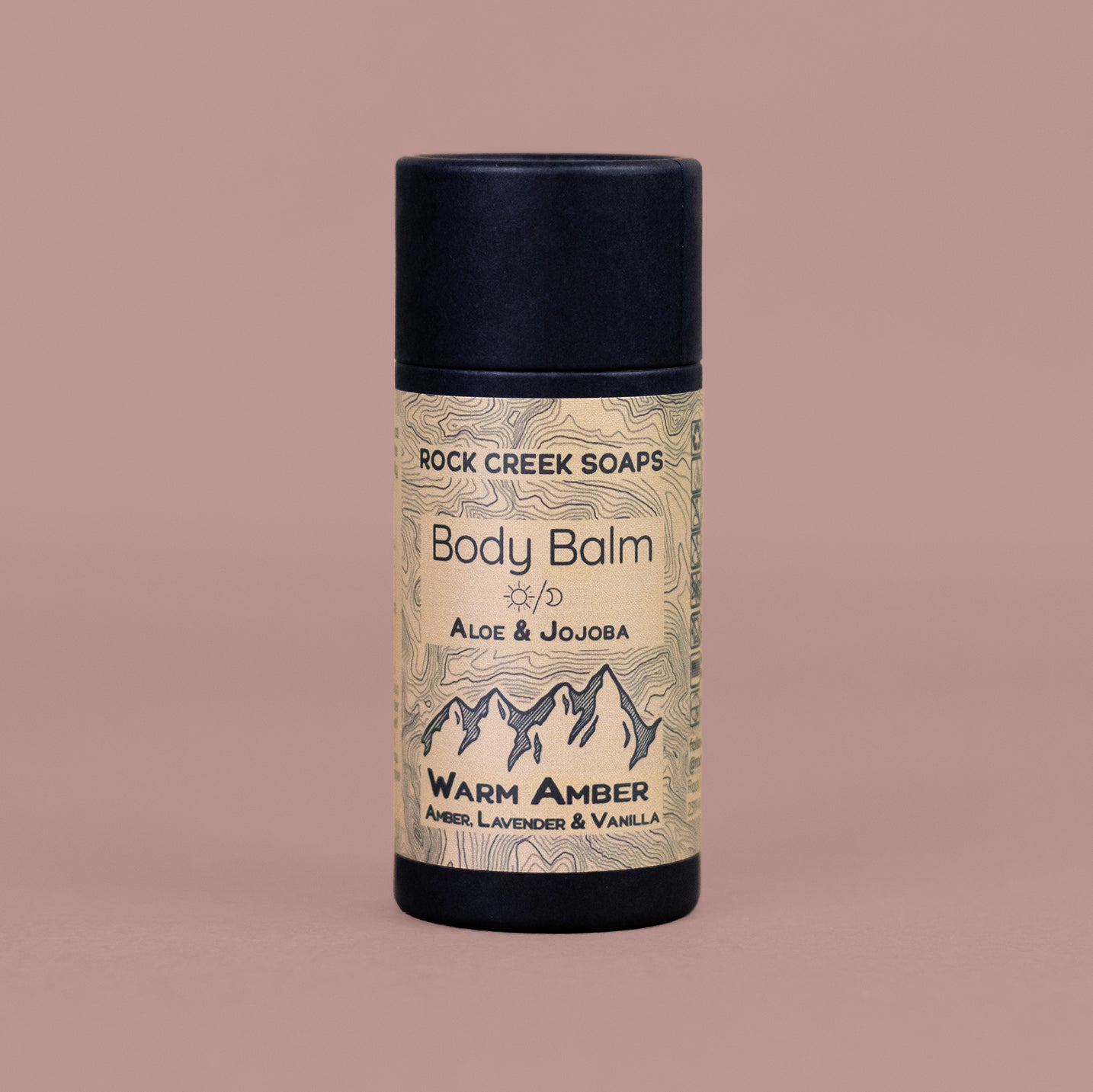 WARM AMBER BODY BALM | Solid Lotion Bar - Black Amber &amp;amp; Vanilla with French Lavender