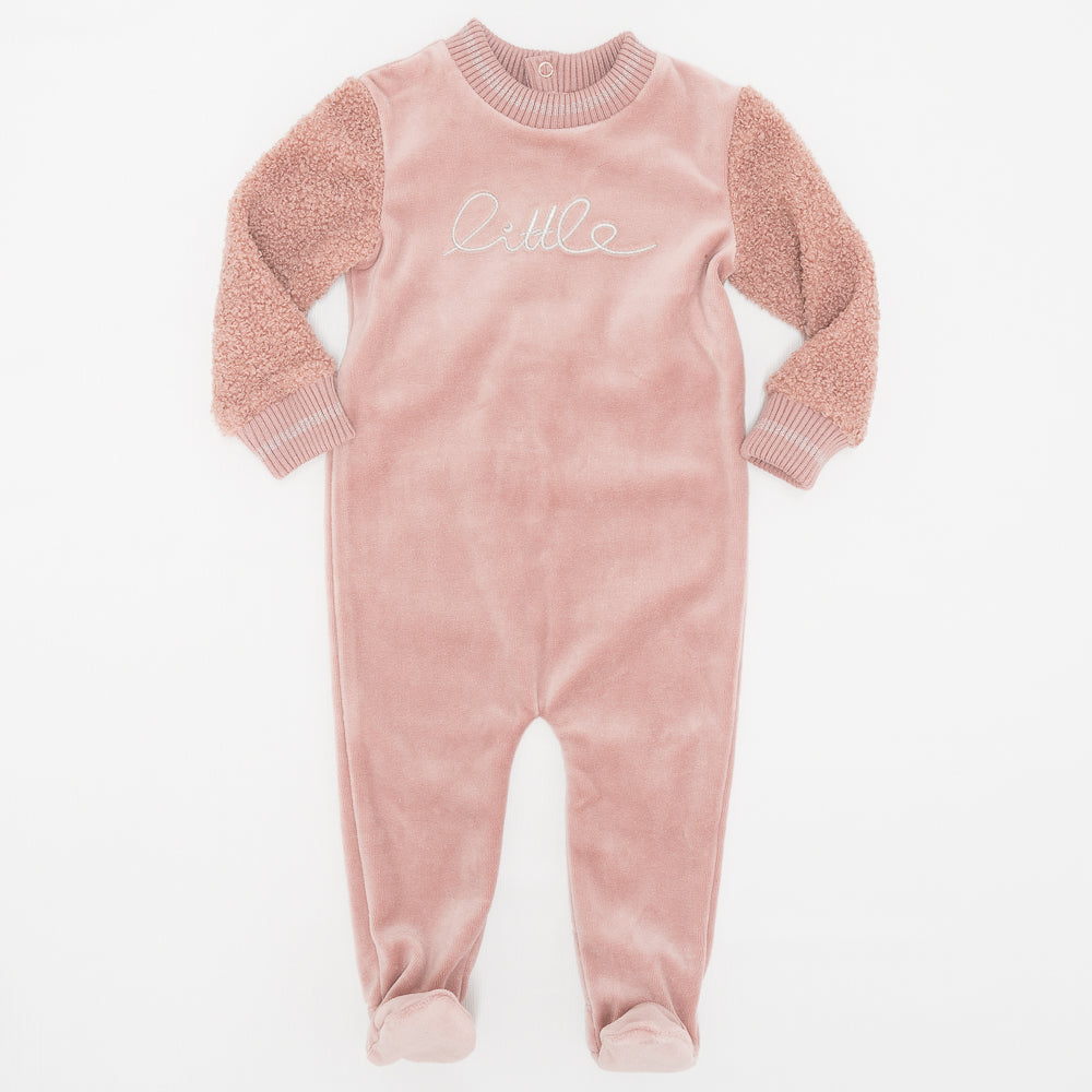 Velour And Sherpa Onesie