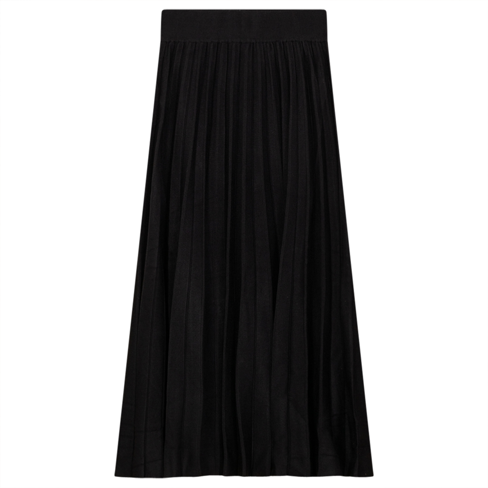 Pleated Knit Long Skirt