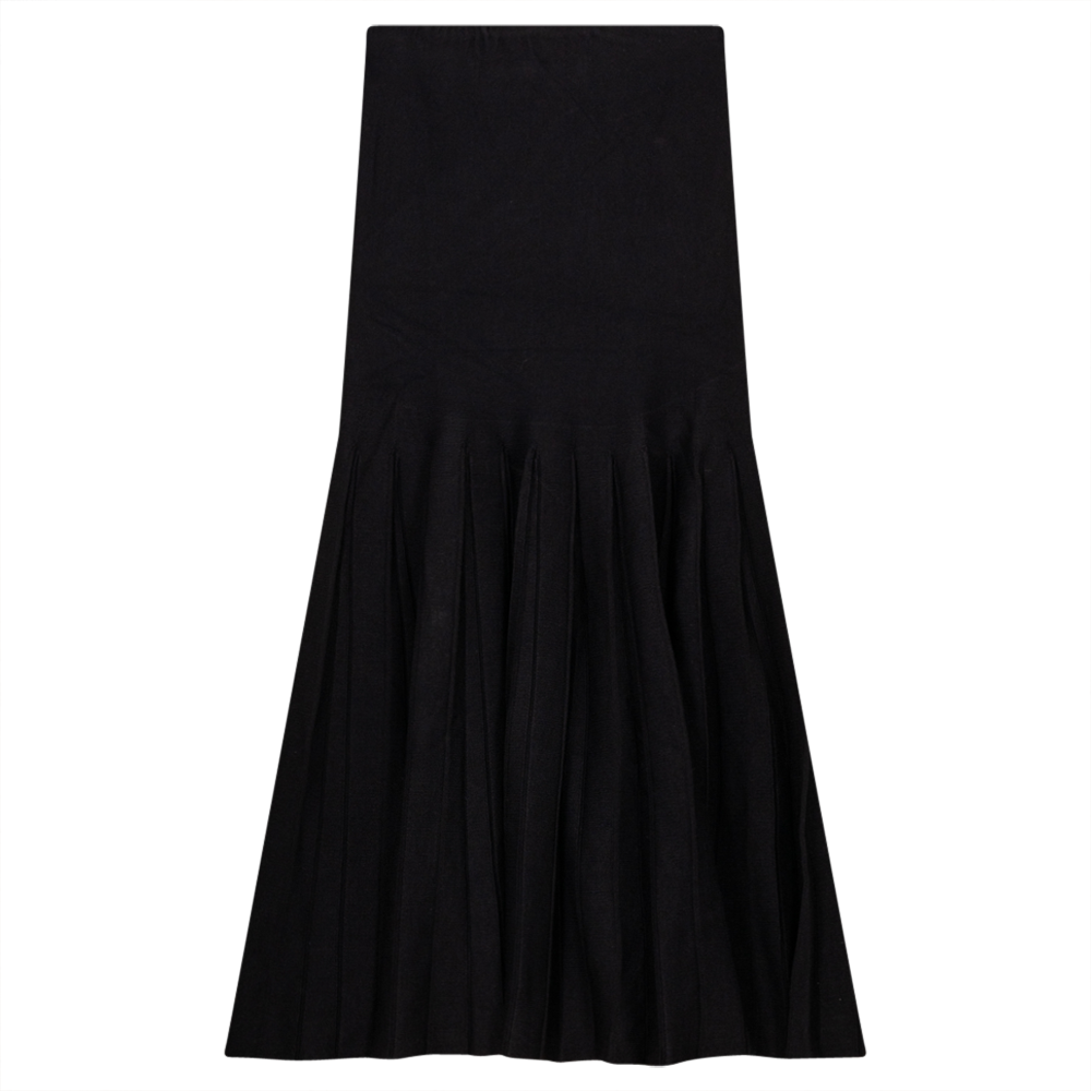 Maternity Short Knit Pleated Skirt