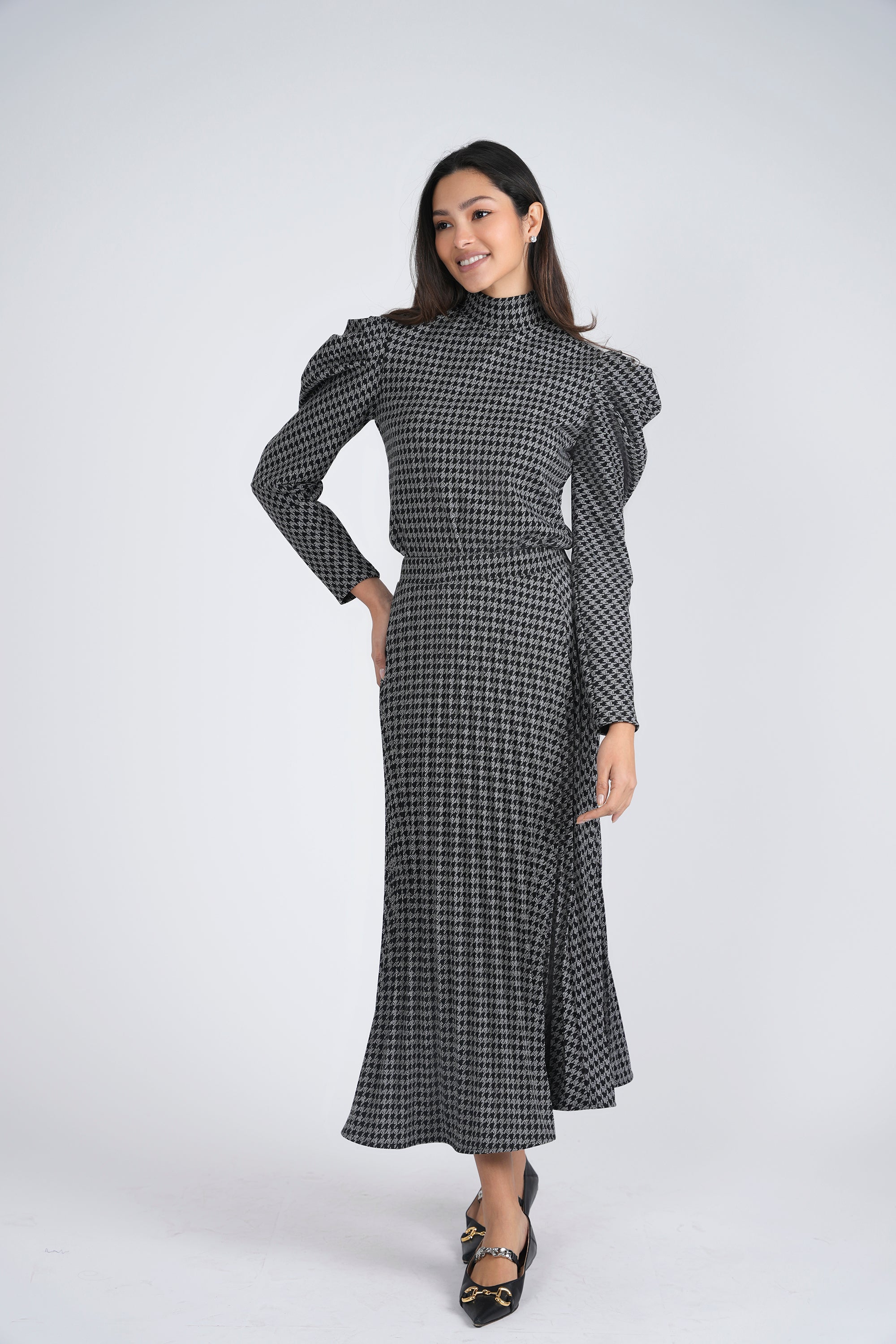 Knit Hound Tooth 2 PC Set