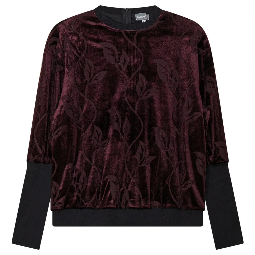 Flocked Velour Rib Bubble Top