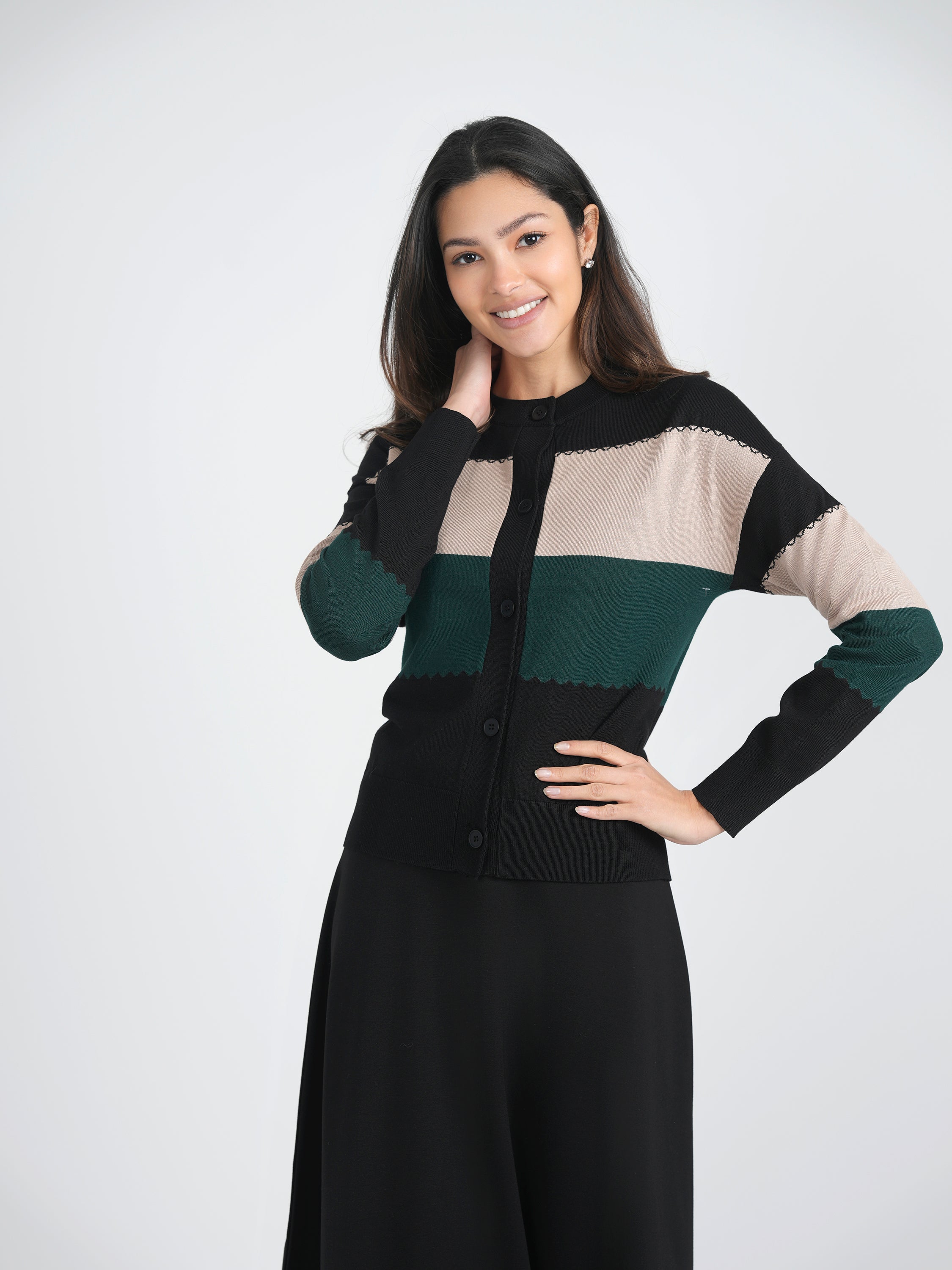 Striped Knit Cardigan