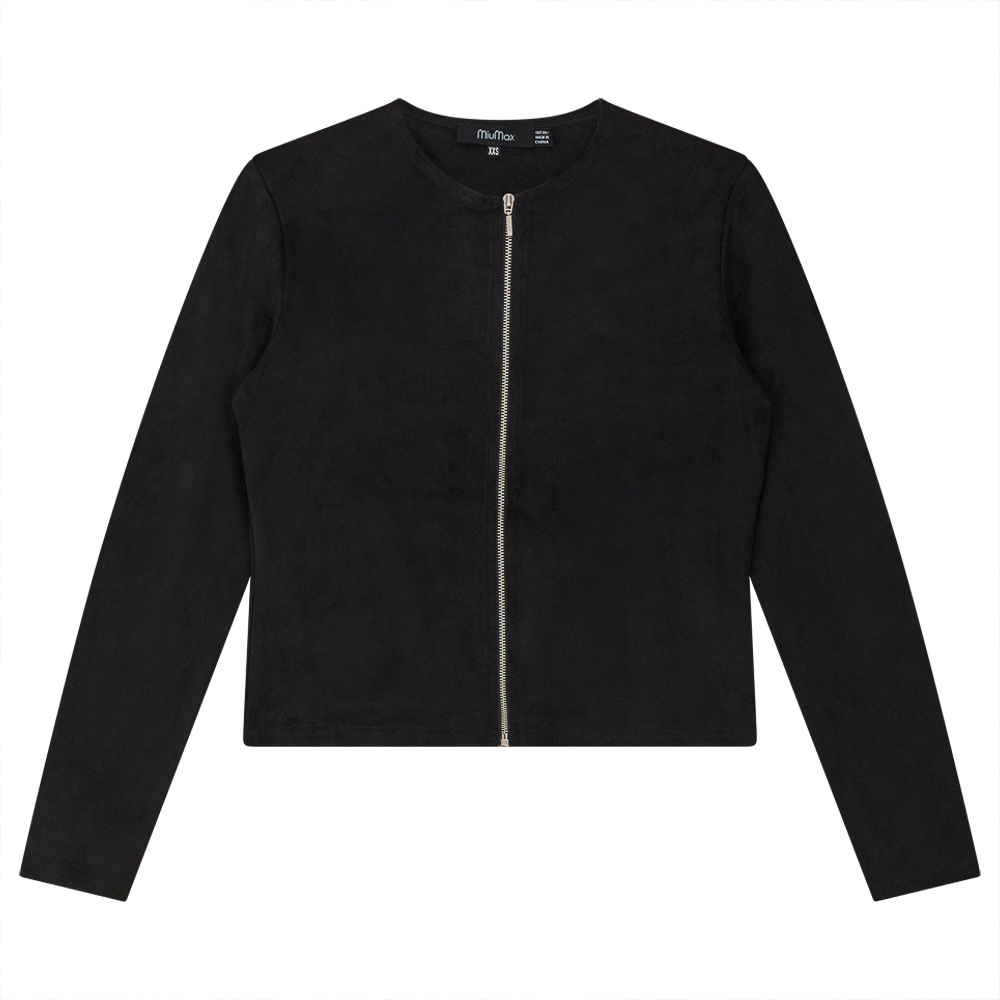 Ladies Suede Zip Jacket