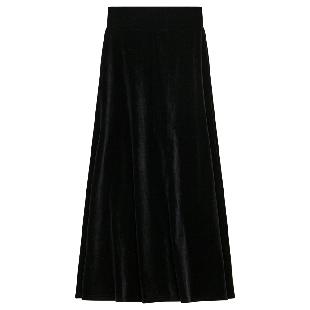 A Line Maxi Slinky Velour Skirt