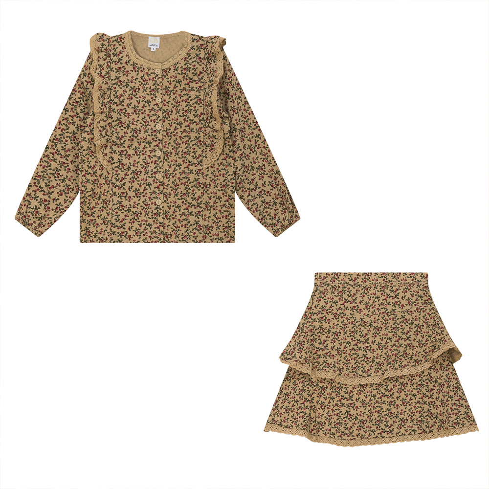 Cotton Woven Top and Skirt