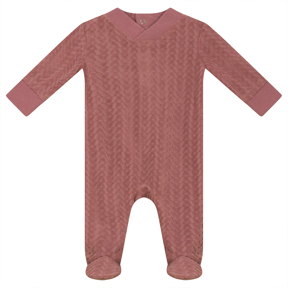 V-Neck Velour Onesie