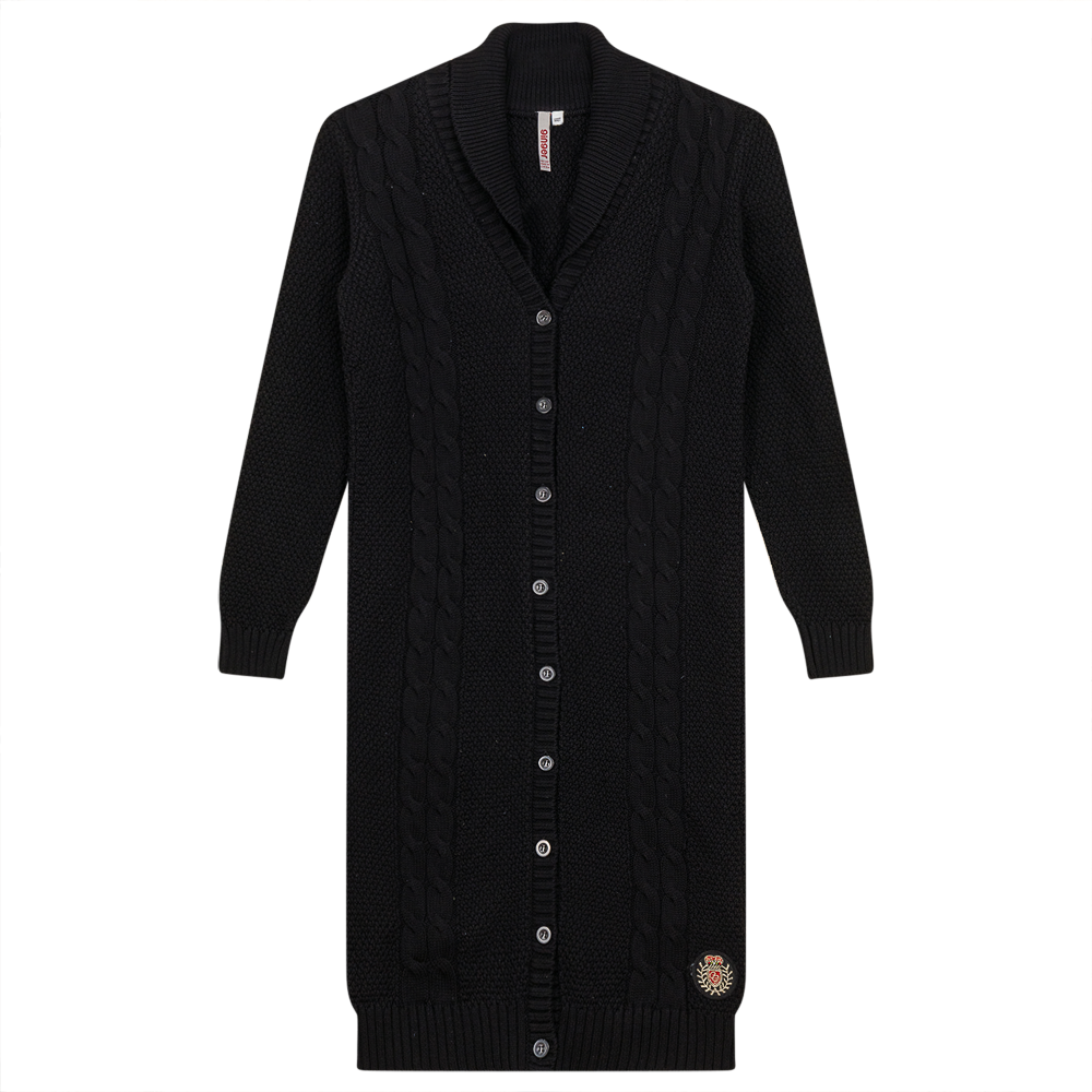 CABLE KNIT LONG CARDIGAN