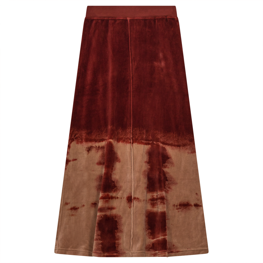 Tie Dye Cotton Velour Skirt
