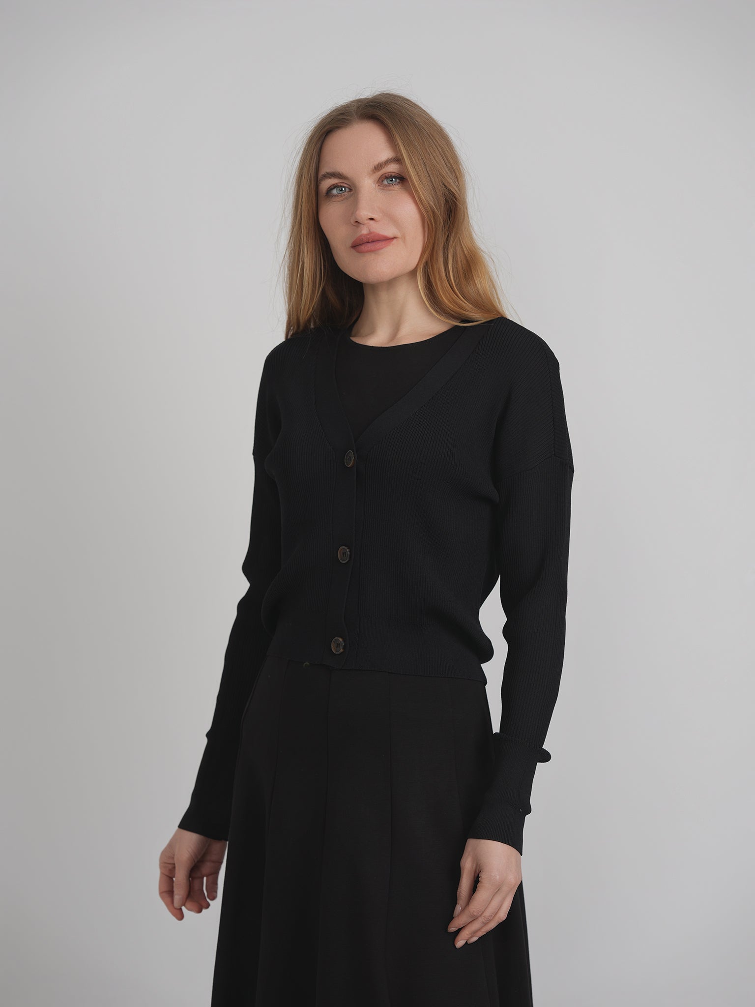 Cropped Drop Shoulder Sweater