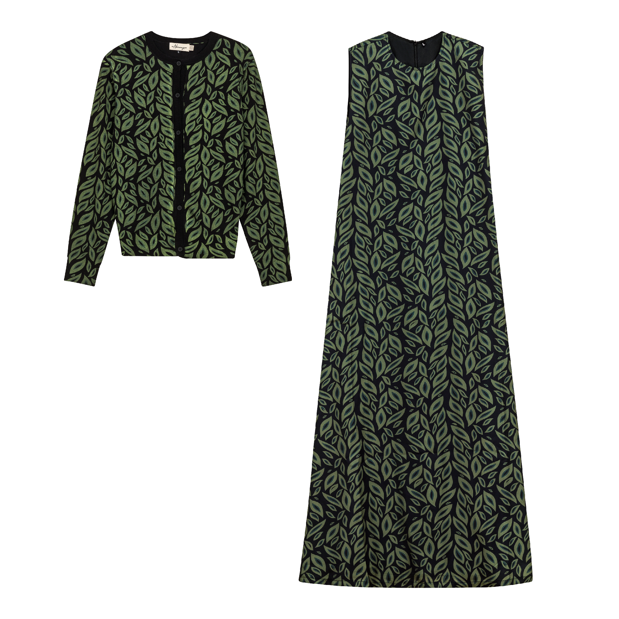 Printed Maxi Jumper Sweater Set