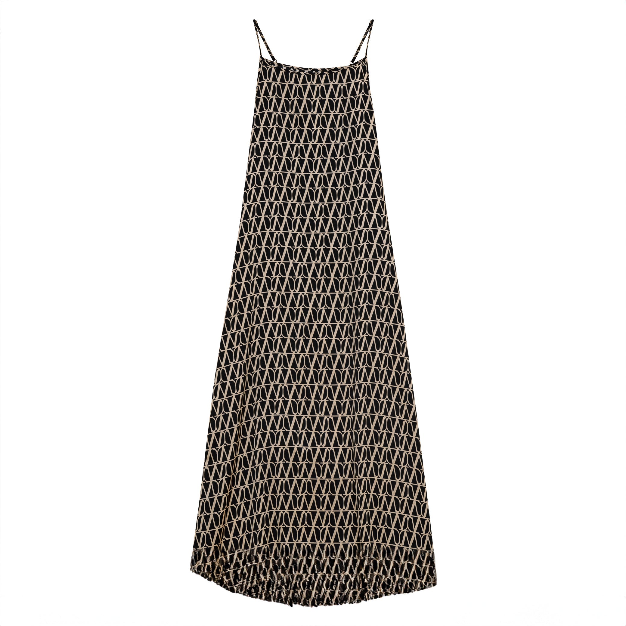 Printed Satin Maxi Jumper