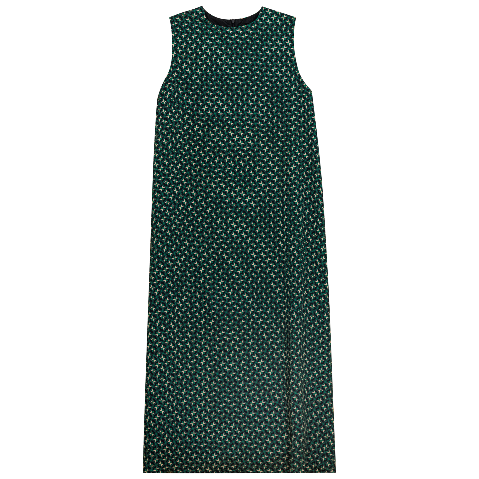 Printed Satin Maxi Jumper