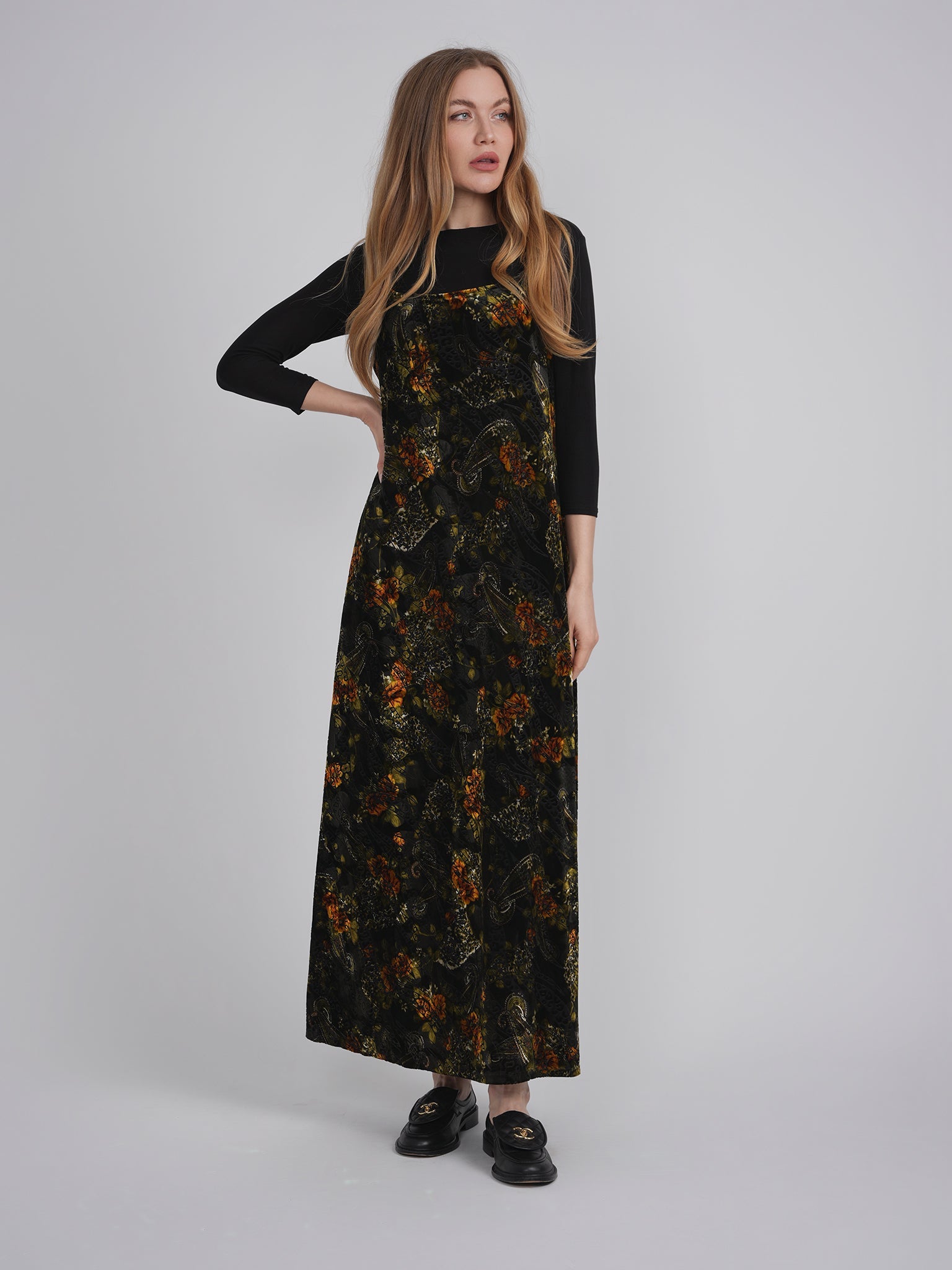 Flocked Velour Maxi Jumper