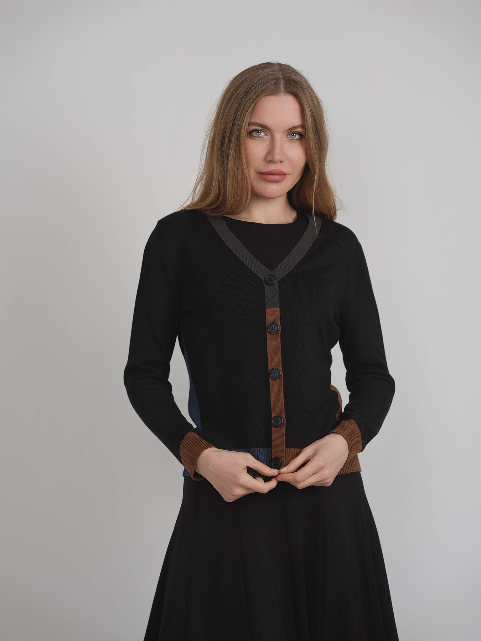 Color Blocked Cardigan