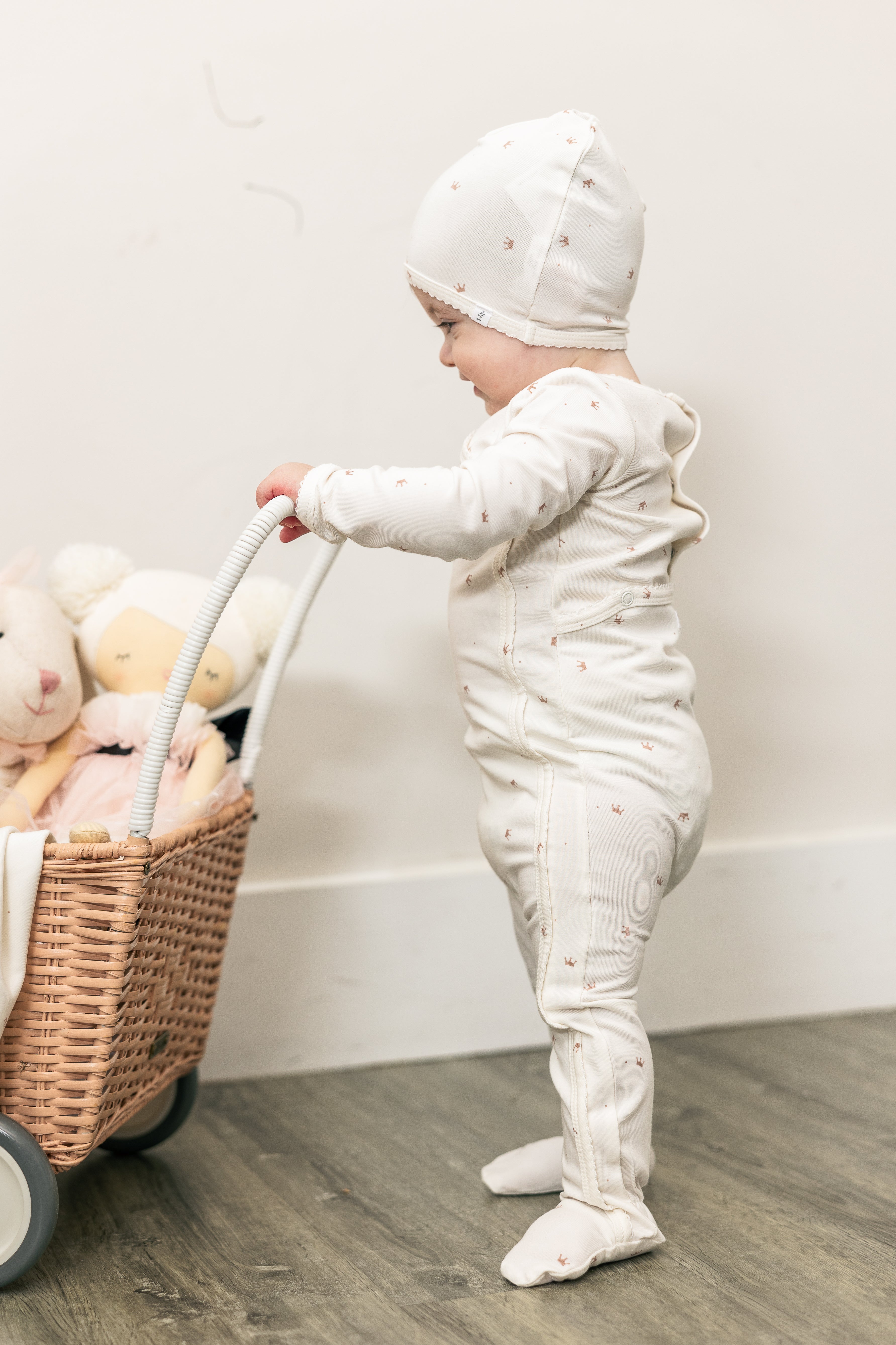 Crown Print Onesie Set