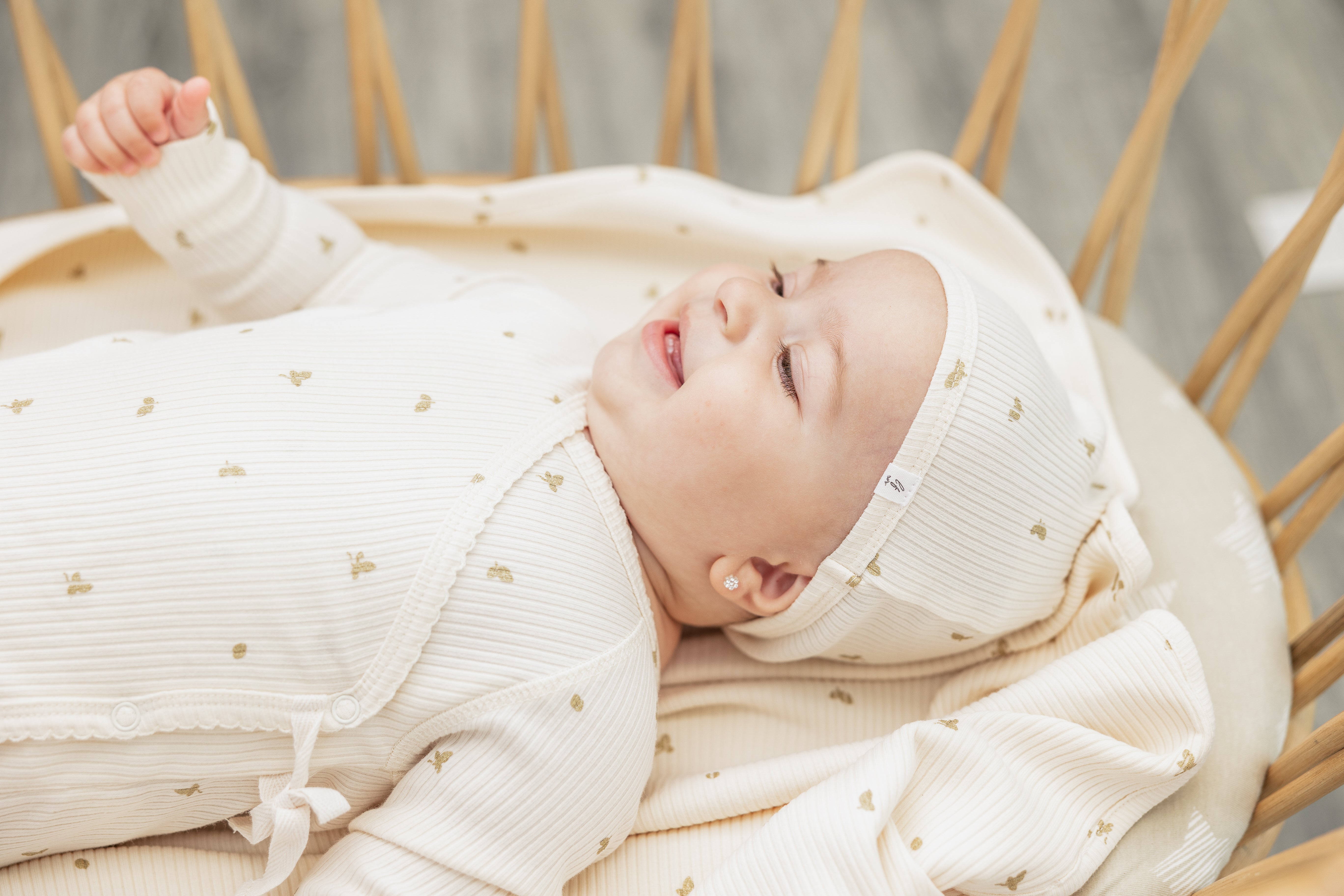 Leaf Print Onesie Set