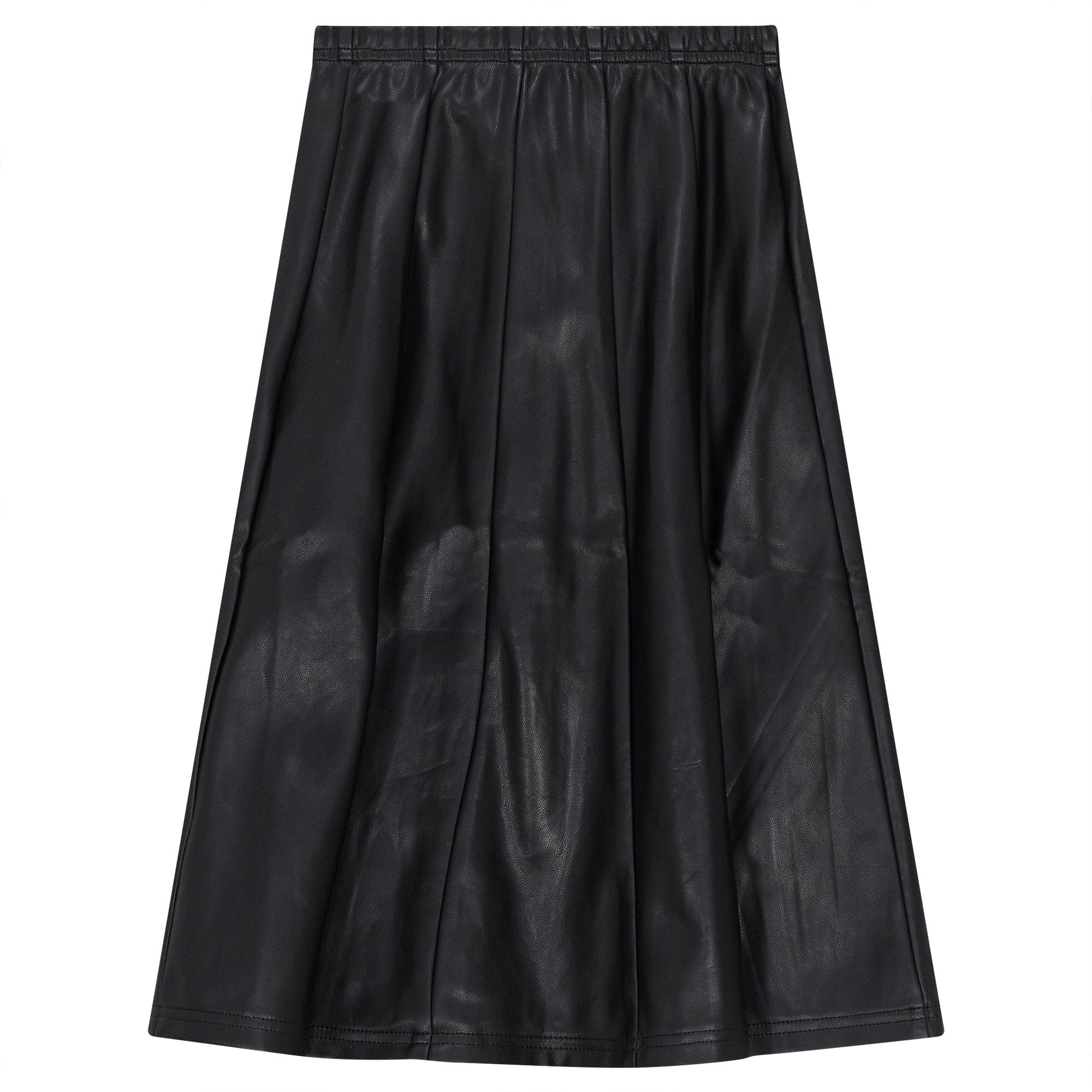 Leather Paneled Skirt