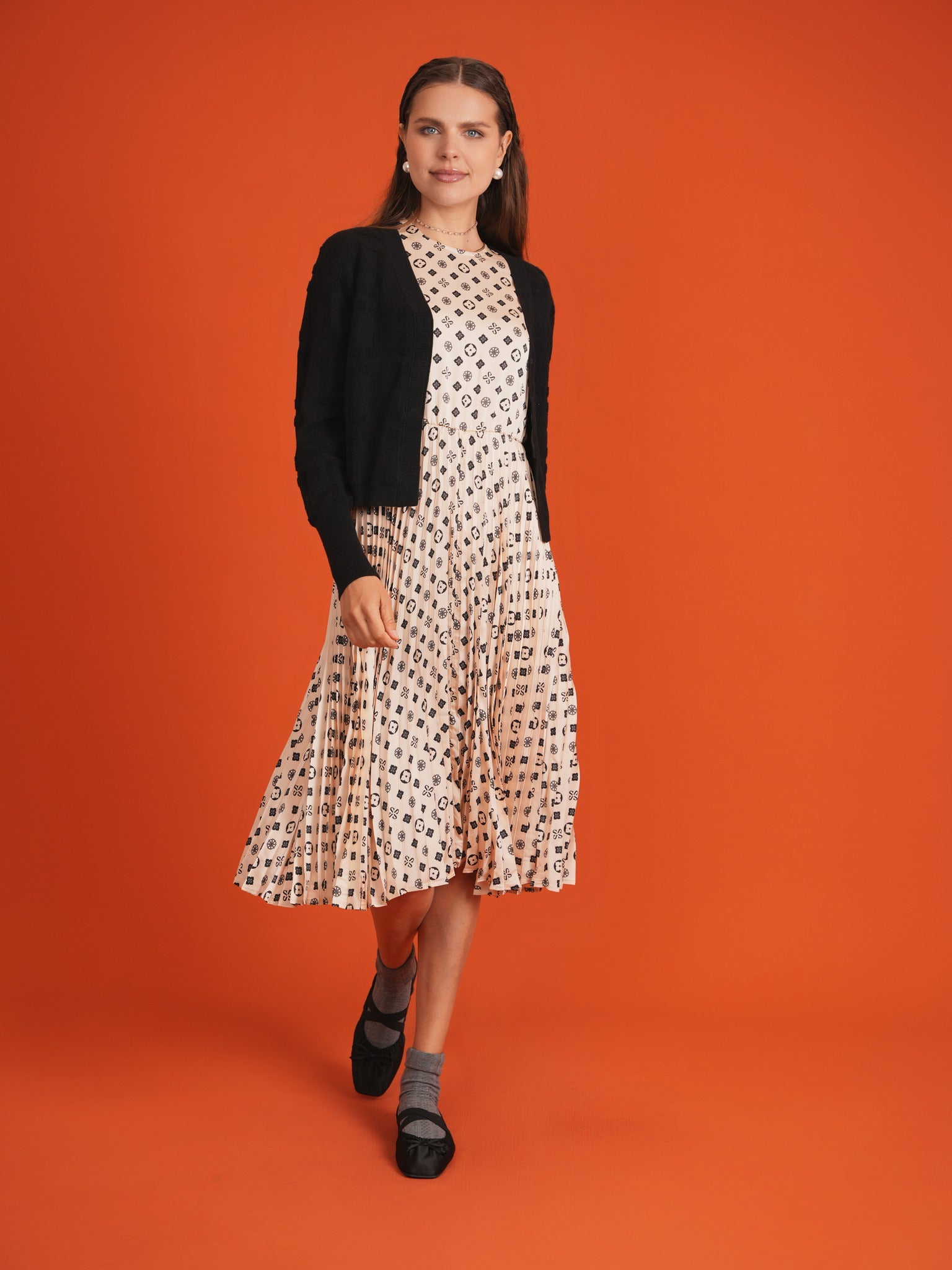 Slinky Printed Midi Jumper