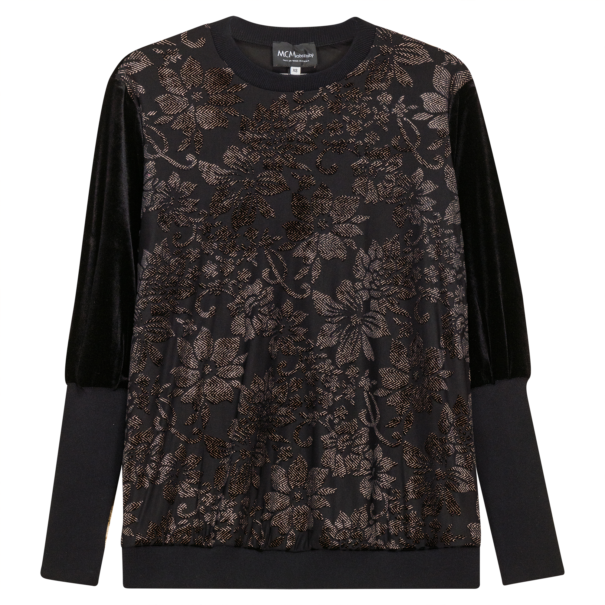 Maternity Burnout Velour Top