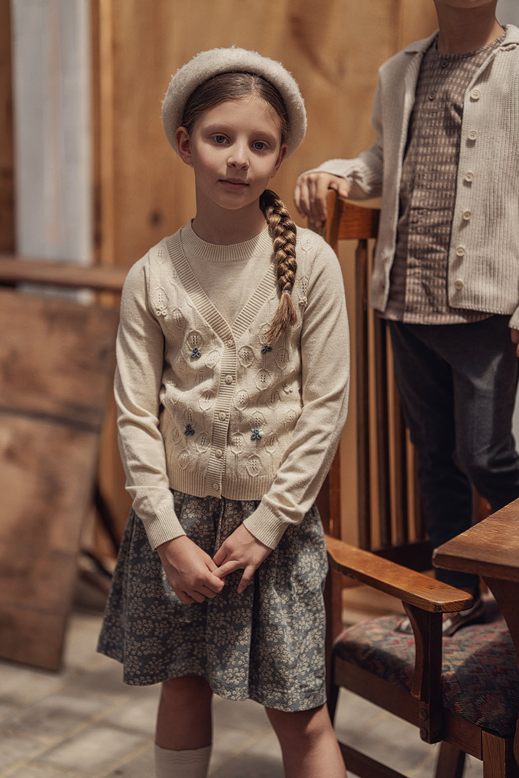 Pointelle Knit Woven 2Pc Set