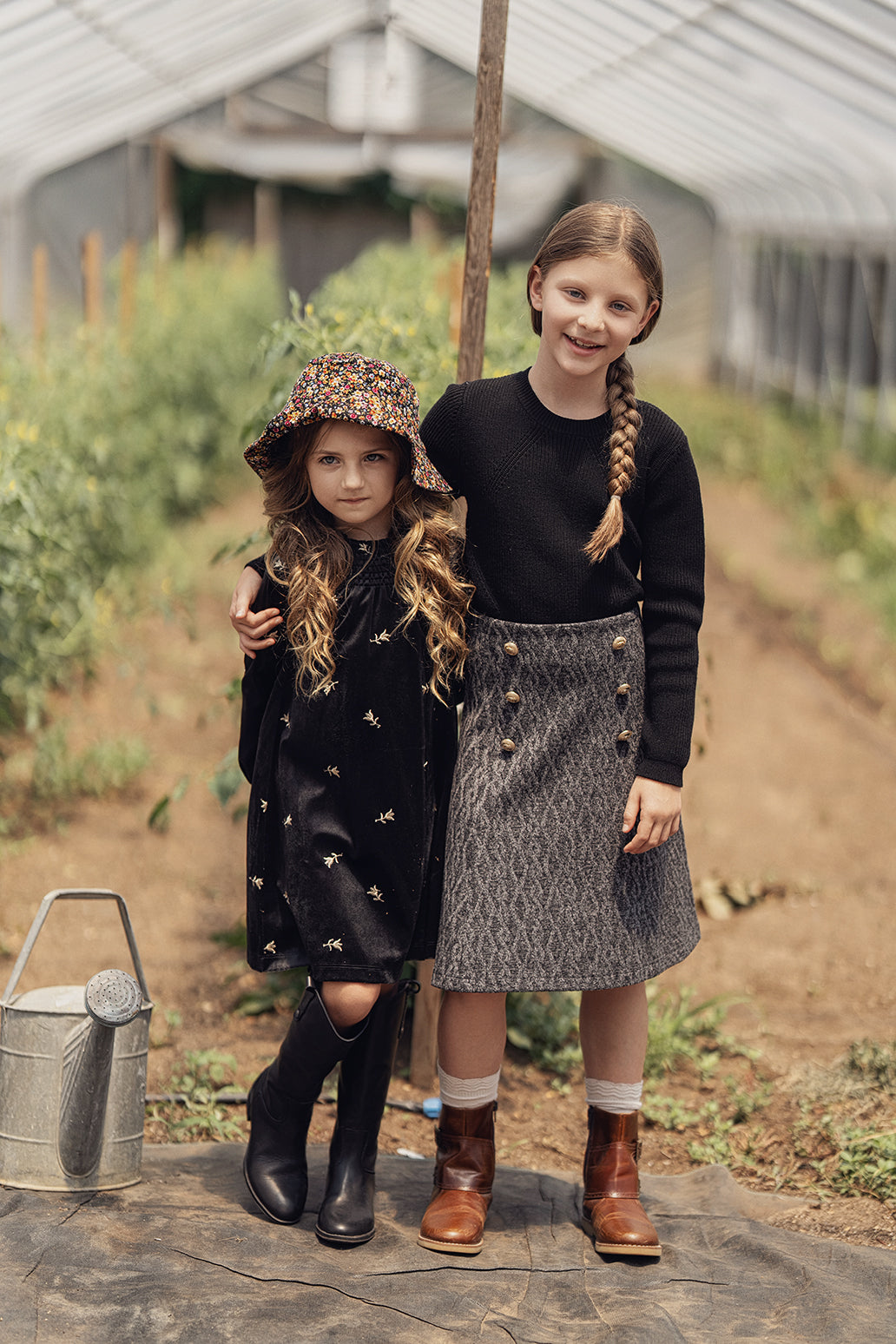 Embroidered Velour Dress