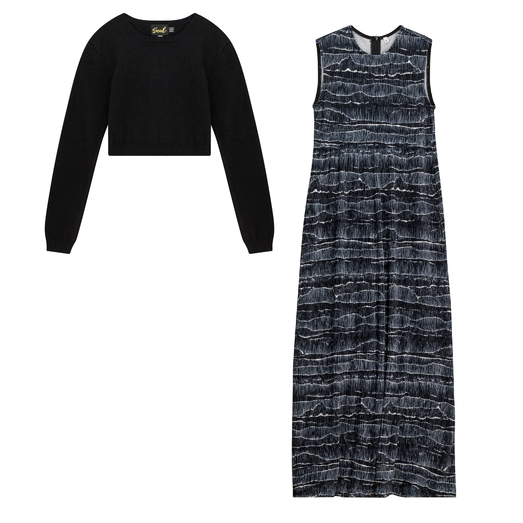 Velvet Robe With Sweater