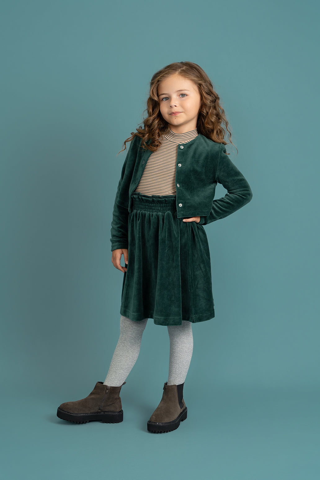 Velour Crop Cardigan