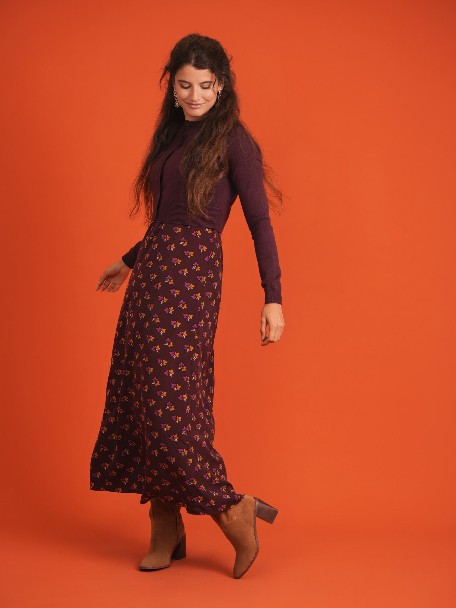 Crepe Jumper and Cardigan Set