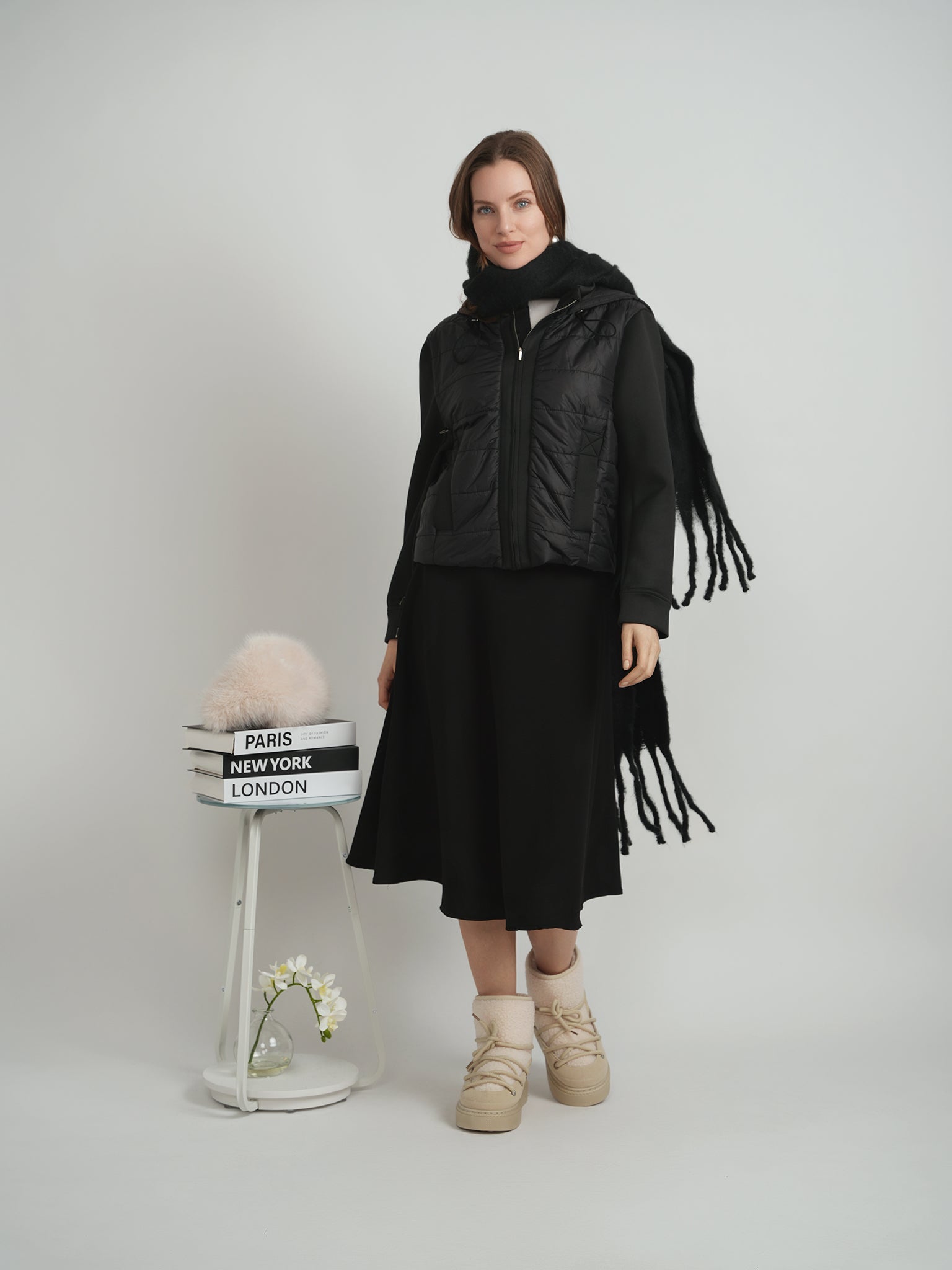 Quilted Combo Bomber Jacket