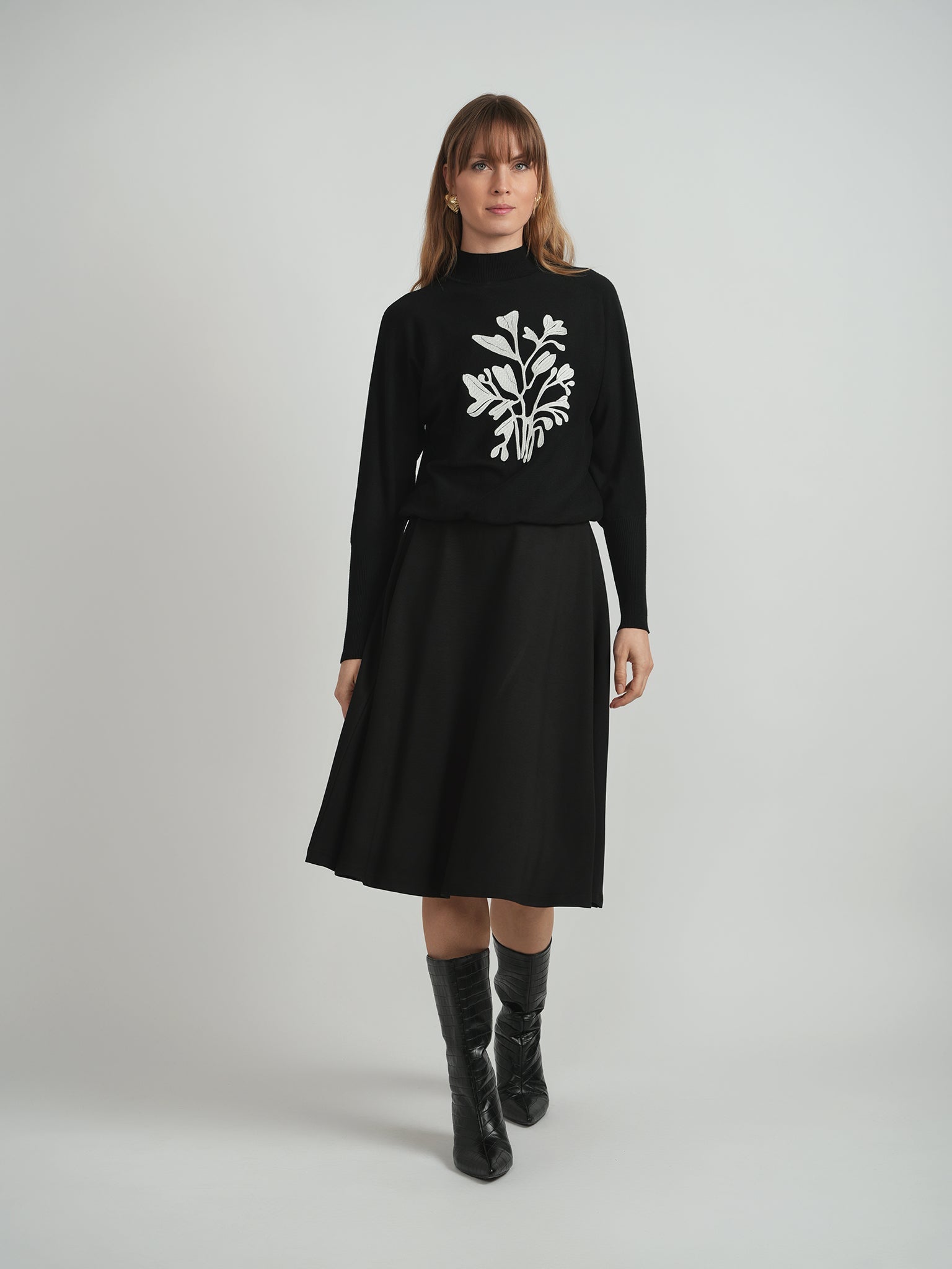 Dolman Sweater With Print