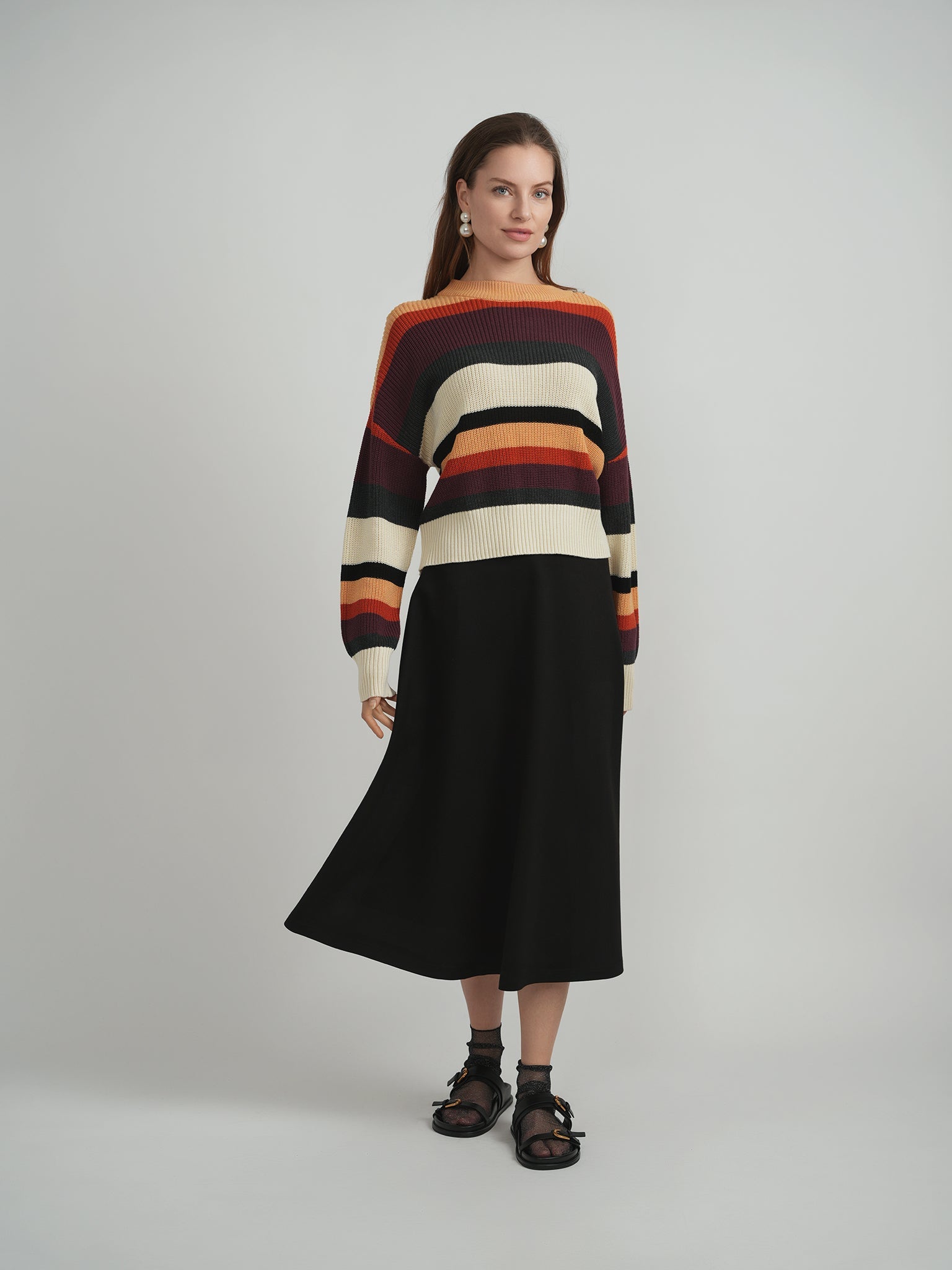 Cropped Drop Shoulder Sweater