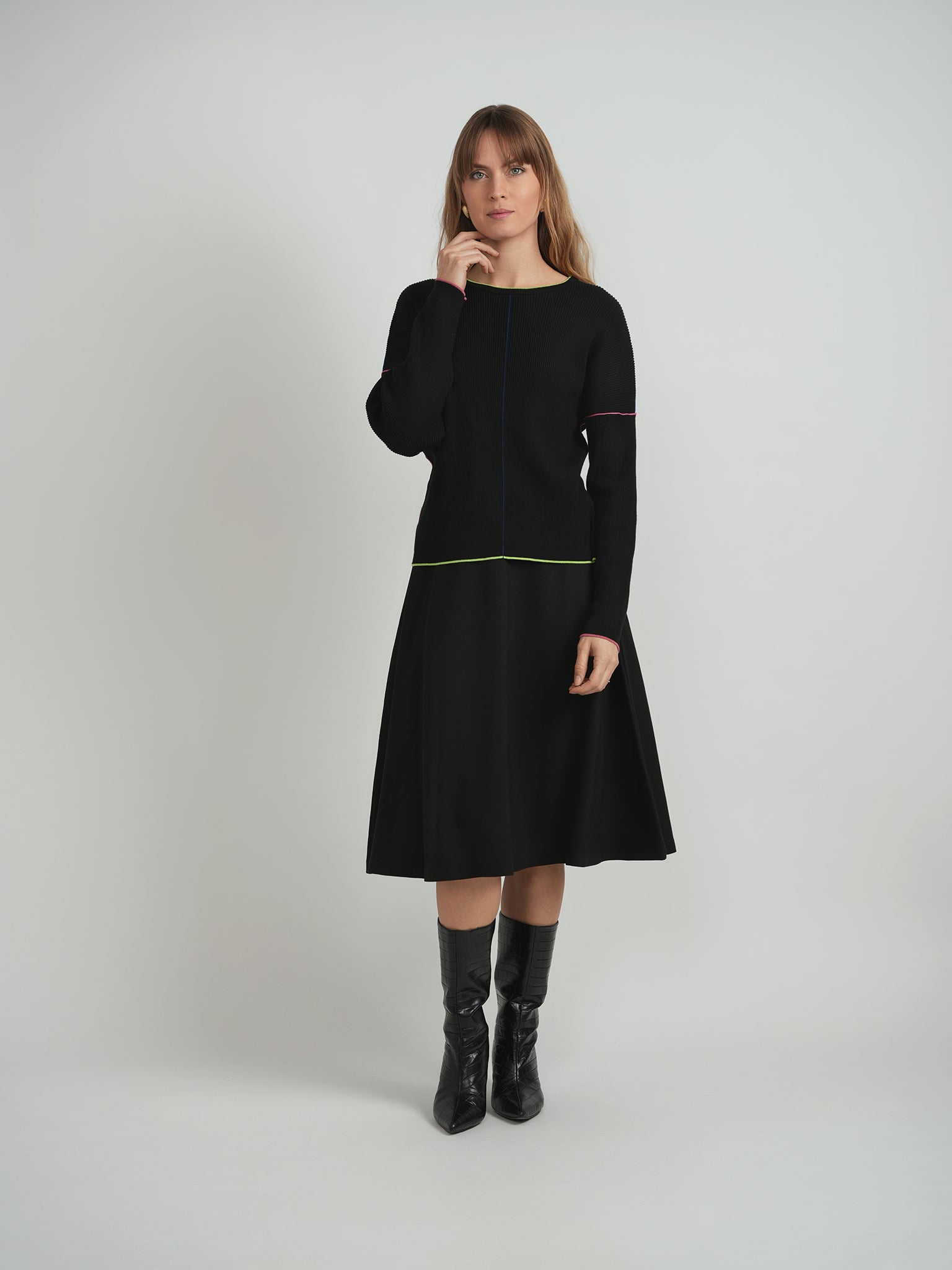 Contrast Stitch Sweater