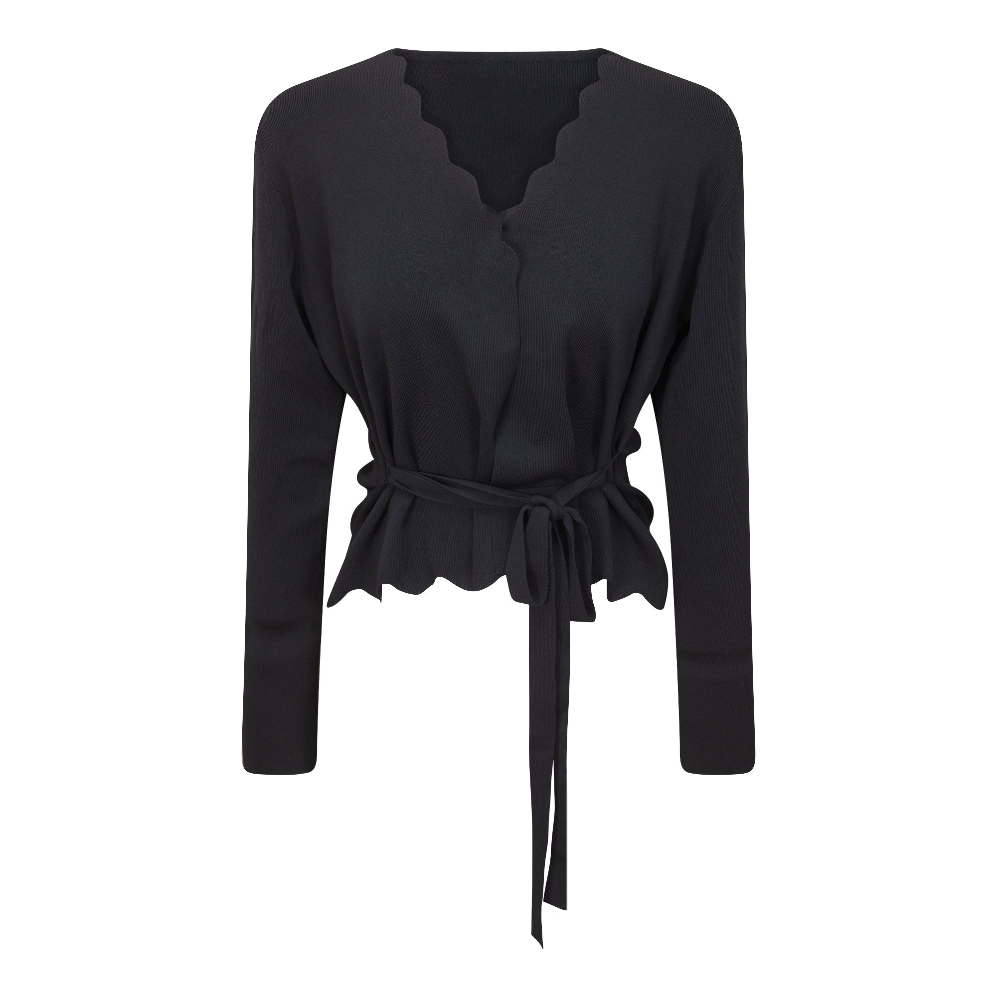 Scalloped Knit Cardigan