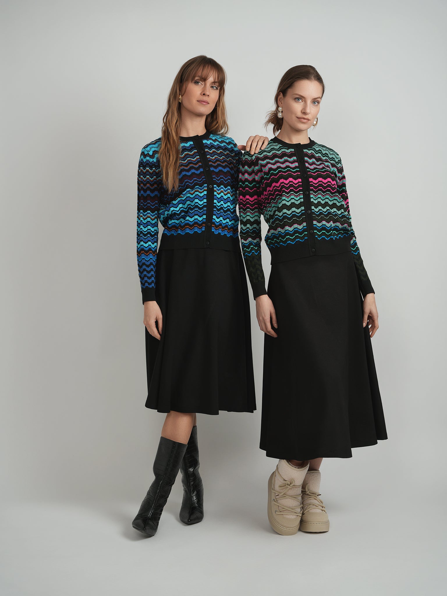 Crochet Multi Color Chevron Cardigan